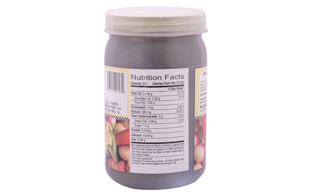 Pachranga's farm Fresh Turnip Cauliflower Sweet Pickle    Jar  400 grams